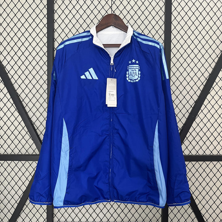 Argentina Reversible Windbreaker Jacket - Dark Blue/White
