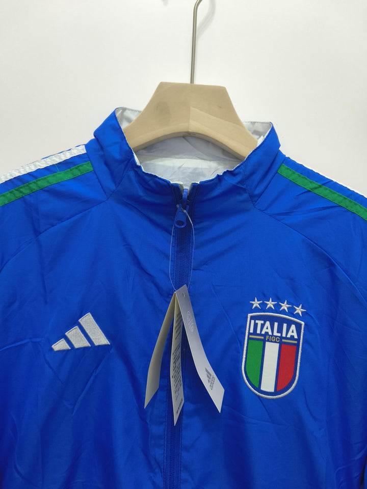 Italy Reversible Windbreaker Jacket - Blue/White