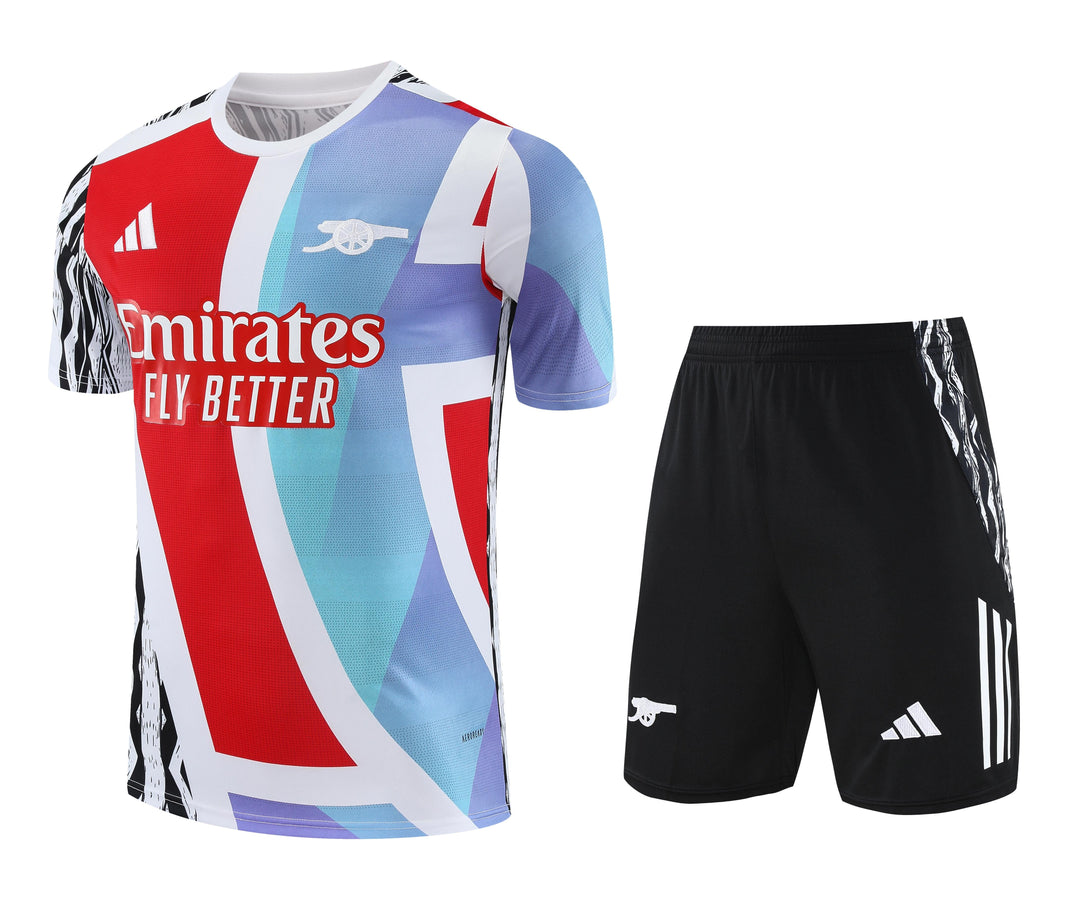 Arsenal 2025/26 Training Kit - Red/Light Blue