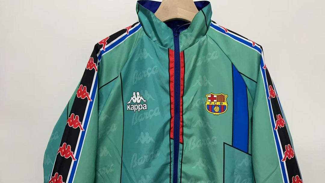 Barcelona Reversible Windbreaker Jacket 1996/97 - Turquoise/Red