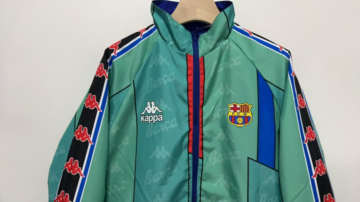 Barcelona Reversible Windbreaker Jacket 1996/97 - Turquoise/Red