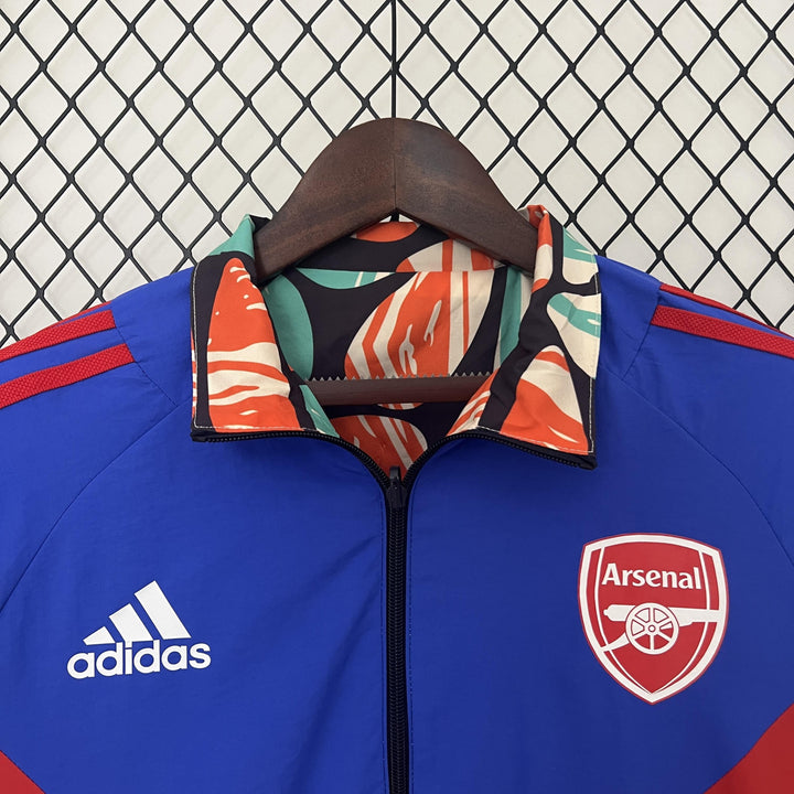 Arsenal 2024/25 Reversible Windbreaker Jacket - Navy Blue/Off-White