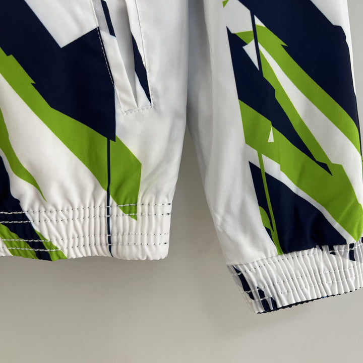 Manchester City Reversible Windbreaker Jacket - Navy Blue/Green