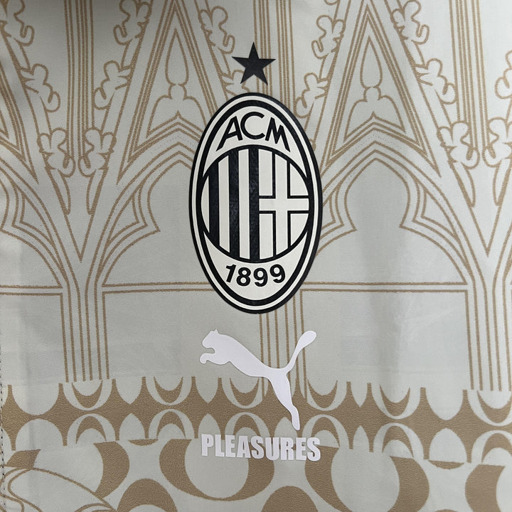 AC Milan Reversible Windbreaker Jacket - Black/Off-White