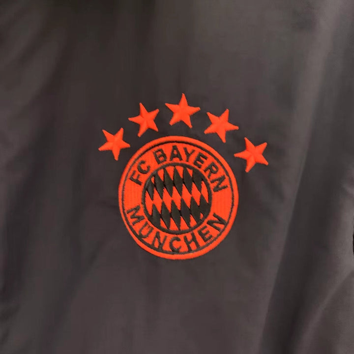 Bayern Munich Reversible Windbreaker Jacket - Navy Blue/Off-White