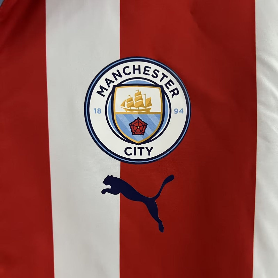 Manchester City Reversible Windbreaker Jacket - Red/Light Blue
