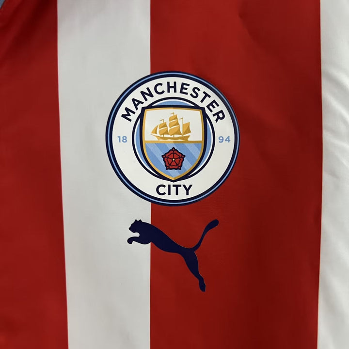 Manchester City Reversible Windbreaker Jacket - Red/Light Blue
