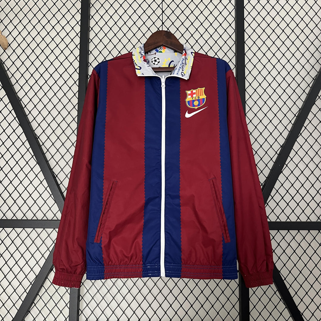 Barcelona Reversible Windbreaker Jacket - Red/White