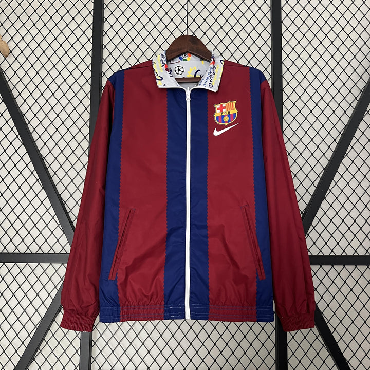 Barcelona Reversible Windbreaker Jacket - Red/White