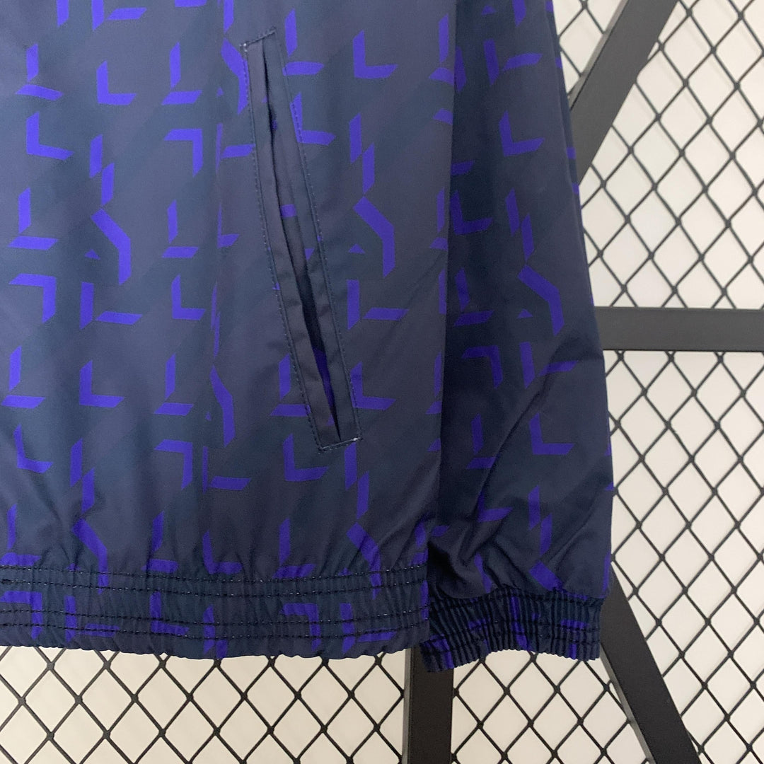 Real Madrid Reversible Windbreaker Jacket - Navy Blue II