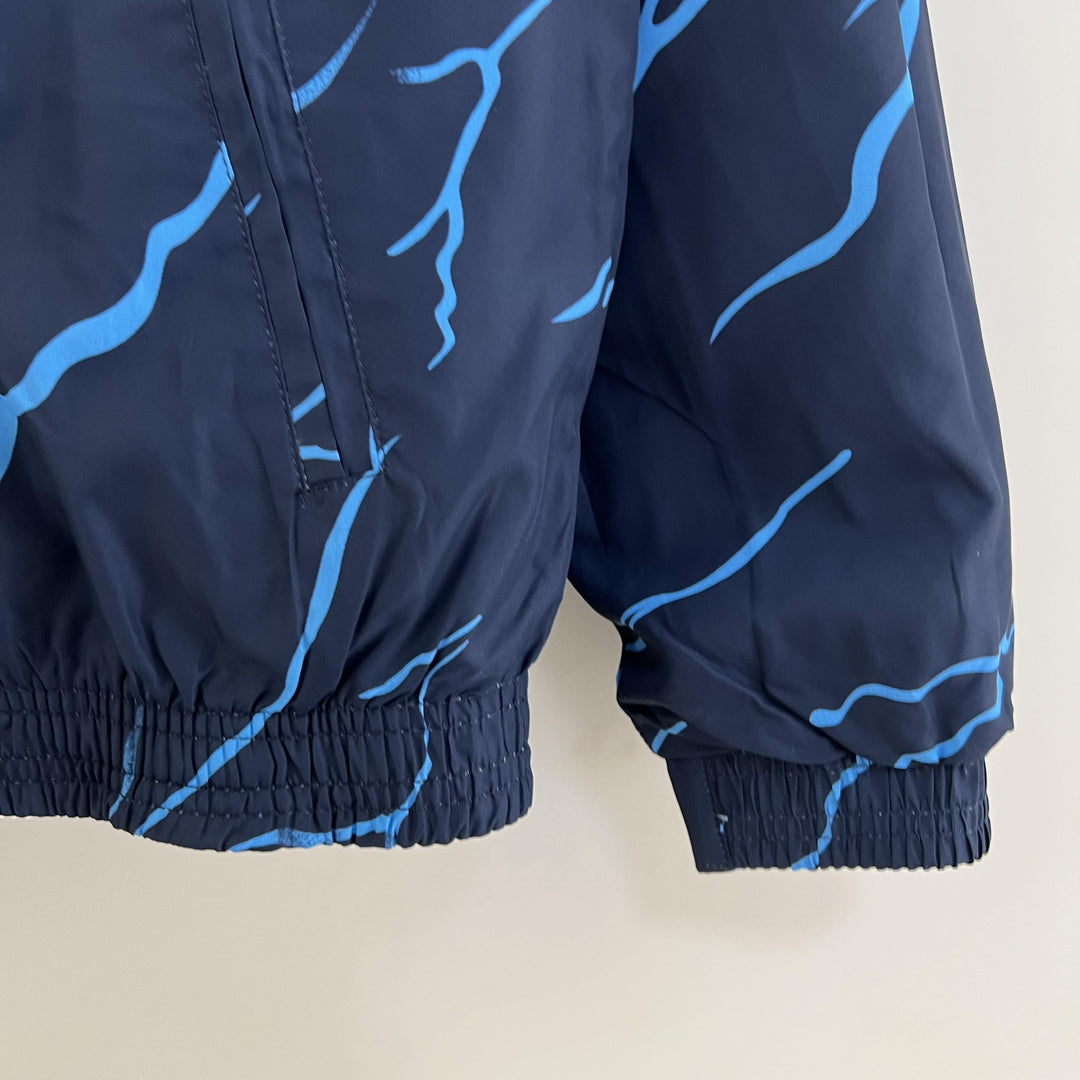 Manchester City Reversible Windbreaker Jacket - Navy Blue/Green