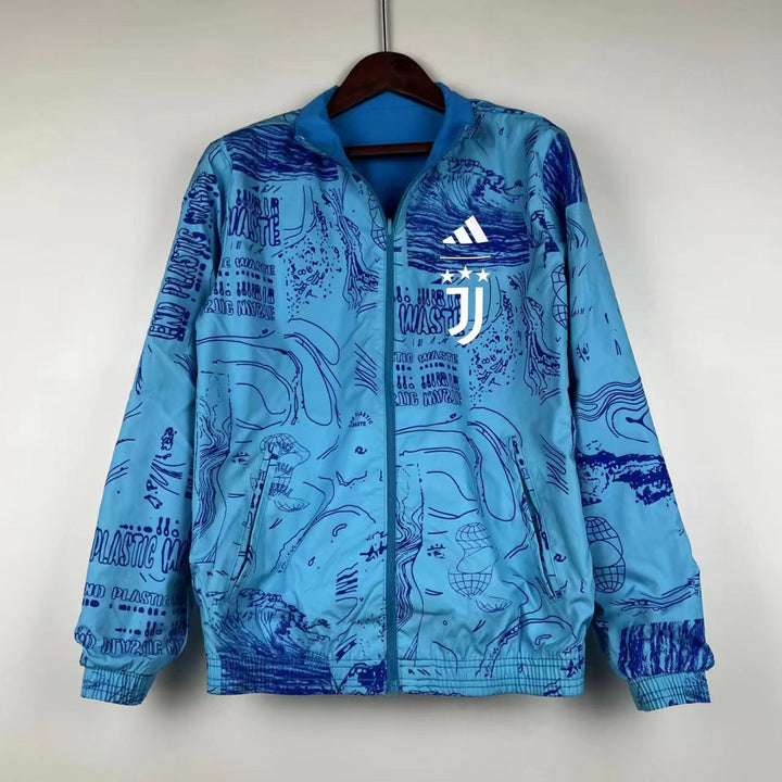 Juventus Reversible Windbreaker Jacket - Light Blue