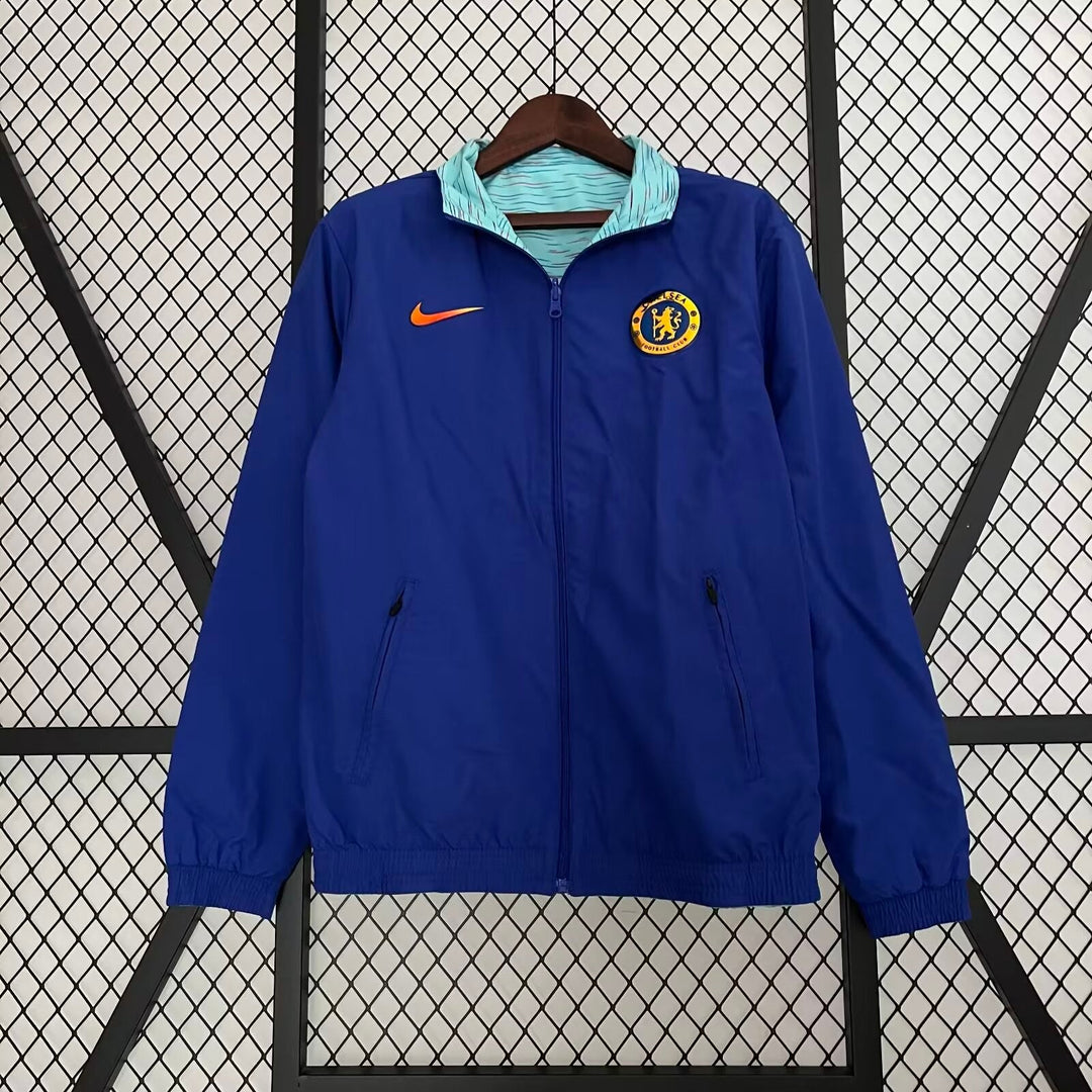 Chelsea Reversible Windbreaker Jacket - Blue/Turquoise