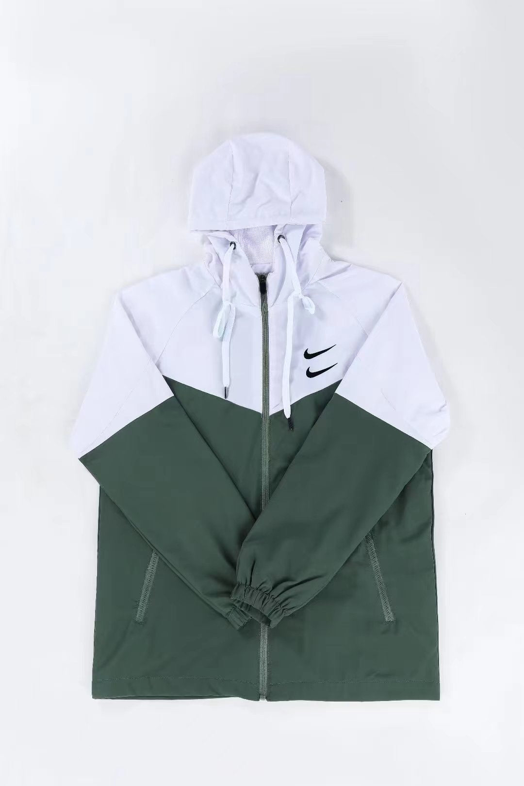 Nike Windbreaker Jacket - White/Dark Green