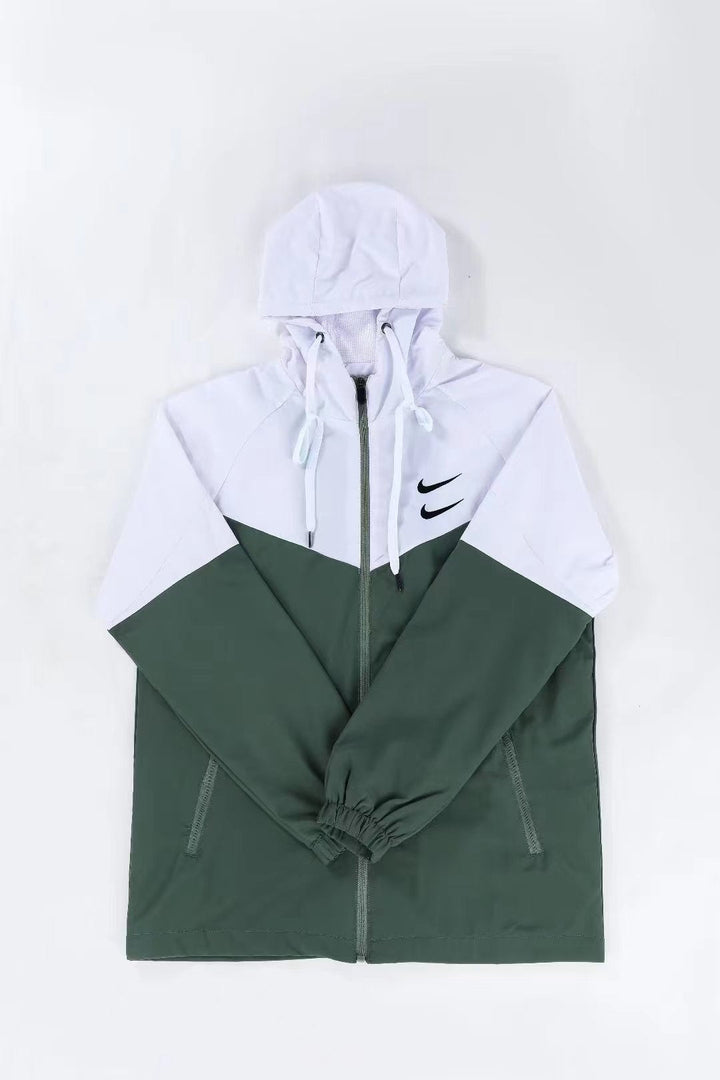 Nike Windbreaker Jacket - White/Dark Green