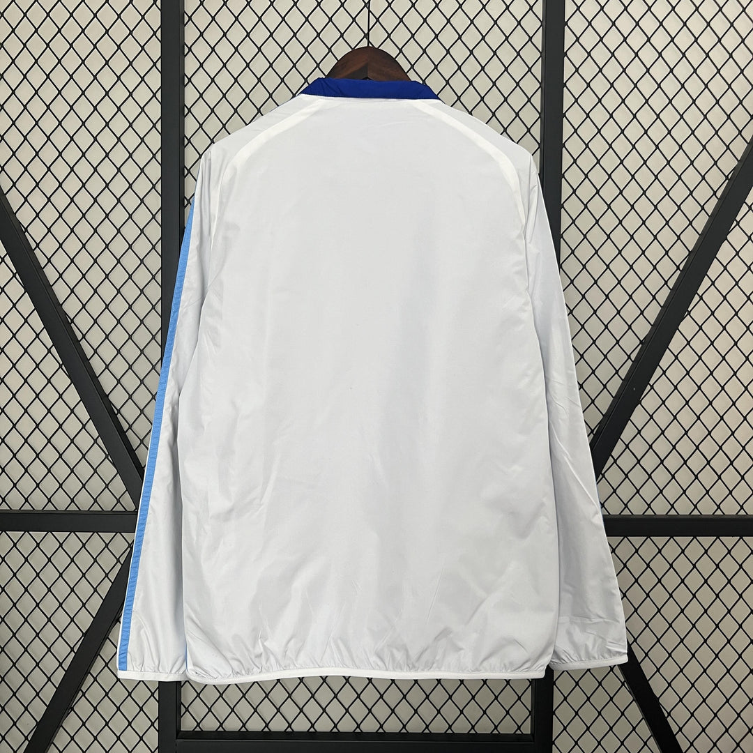 Argentina Reversible Windbreaker Jacket - Dark Blue/White