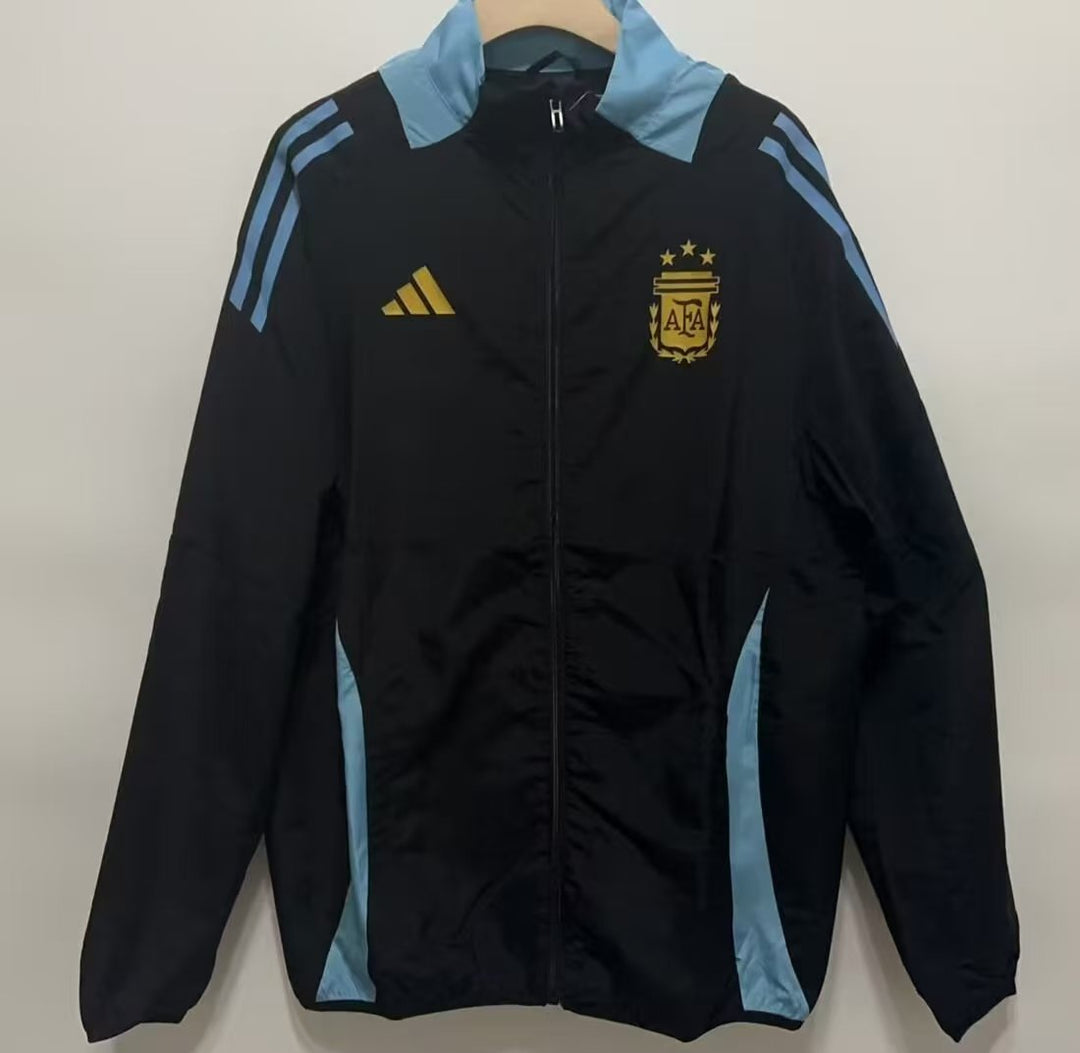 Argentina Windbreaker Jacket - Black