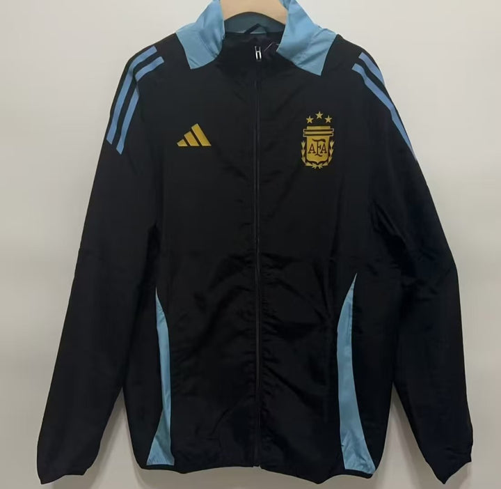 Argentina Windbreaker Jacket - Black