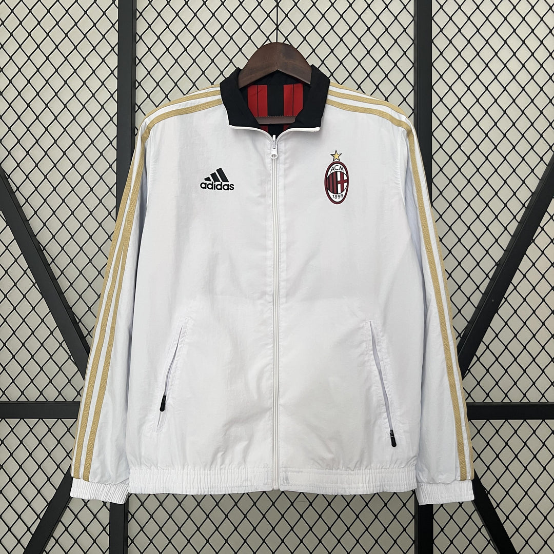 AC Milan Reversible Windbreaker Jacket - Red/White