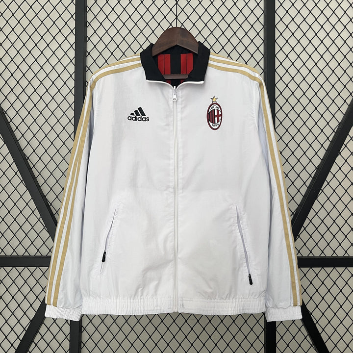 AC Milan Reversible Windbreaker Jacket - Red/White