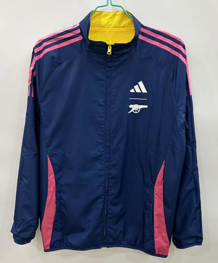 Arsenal Windbreaker Jacket - Navy Blue/Pink
