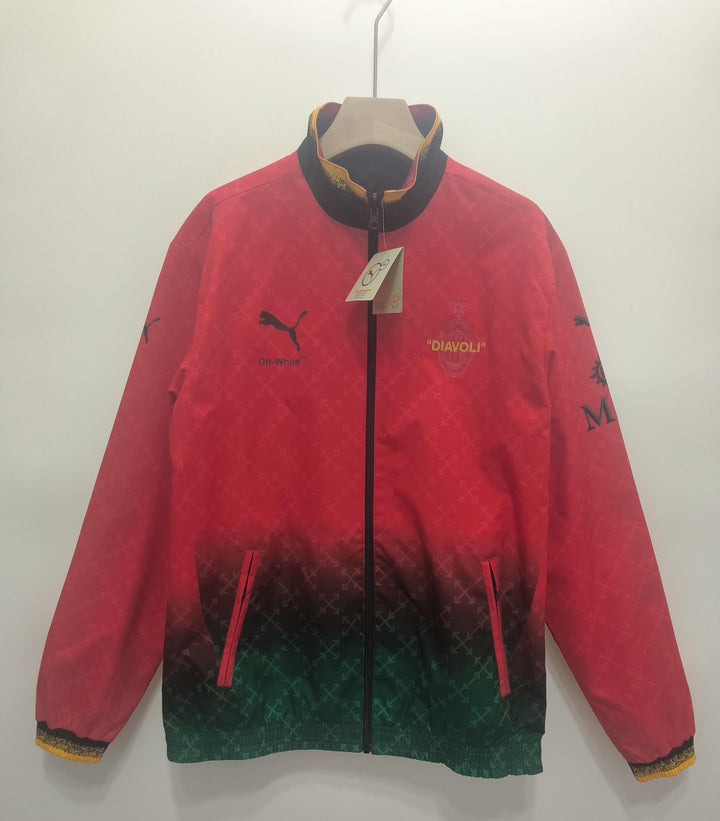 AC Milan Reversible Windbreaker Jacket - Red/Black