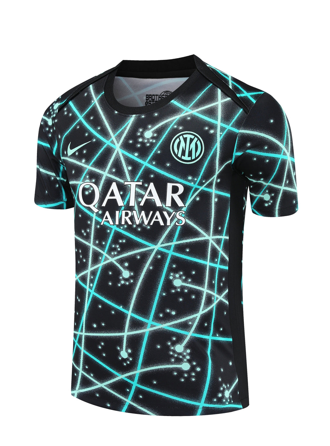 Inter Milan 2025/26 Training Shirt - Black/Turquoise