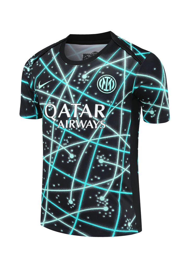 Inter Milan 2025/26 Training Shirt - Black/Turquoise