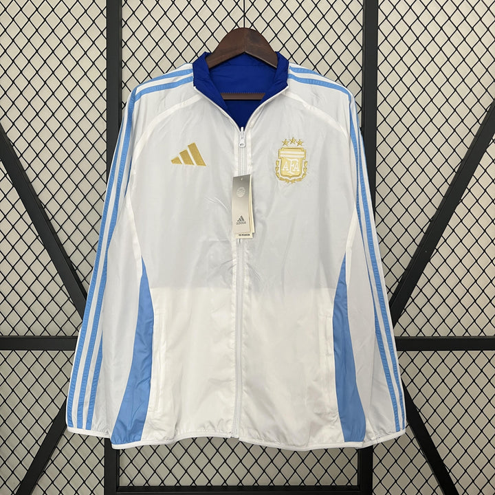 Argentina Reversible Windbreaker Jacket - Dark Blue/White