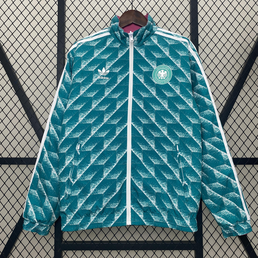 Germany Reversible Windbreaker Jacket - Turquoise/Pink