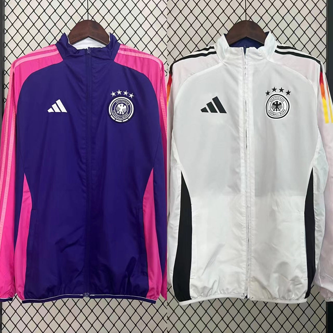 Germany Reversible Windbreaker Jacket - Purple/White