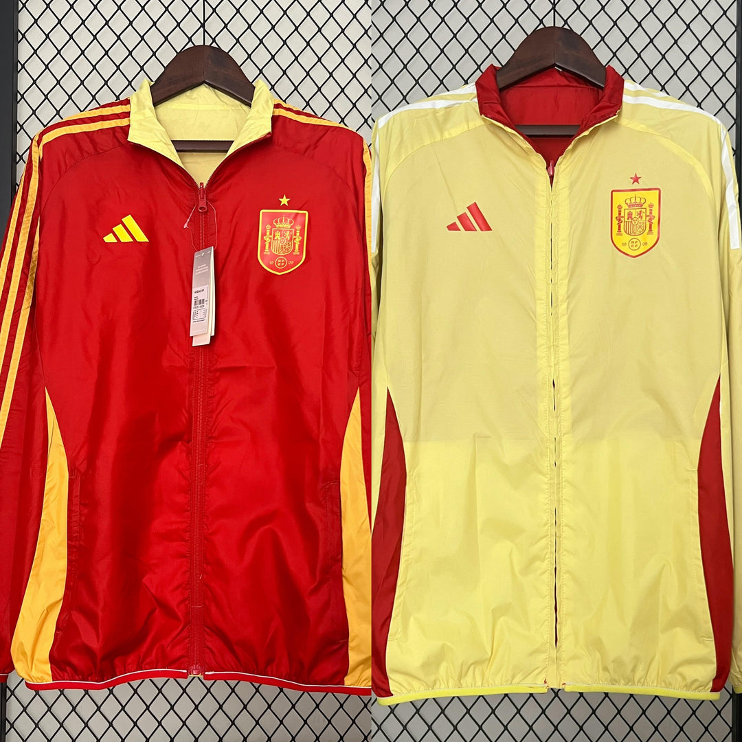 Spain Reversible Windbreaker Jacket - Yellow/Red