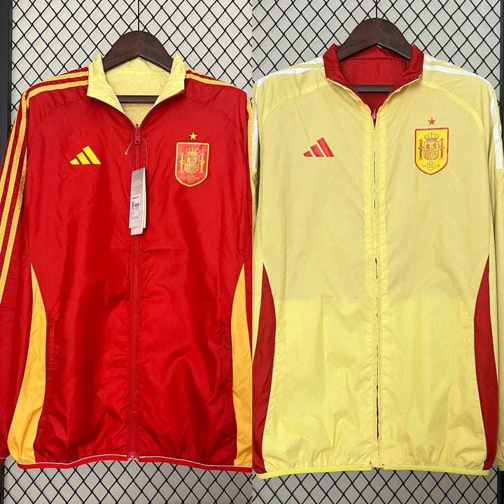 Spain Reversible Windbreaker Jacket - Yellow/Red