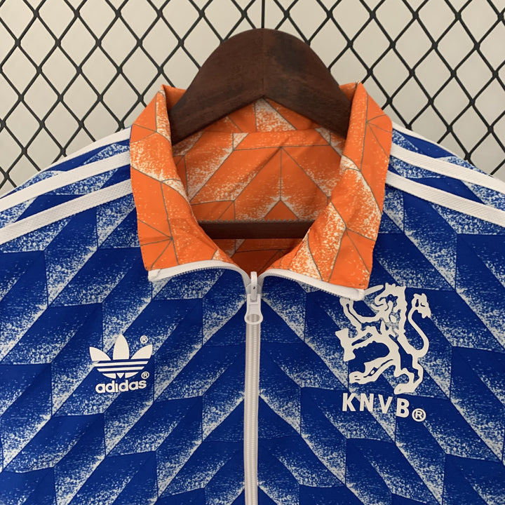 Netherlands Reversible Windbreaker Jacket - Orange/Blue