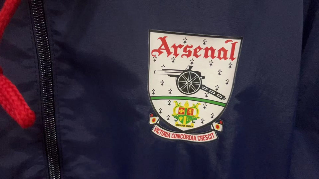 Arsenal Windbreaker Jacket - Navy Blue/Red II