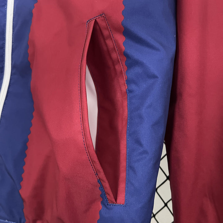 Barcelona Reversible Windbreaker Jacket - Red/White