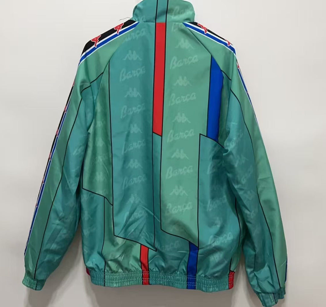 Barcelona Reversible Windbreaker Jacket 1996/97 - Turquoise/Red
