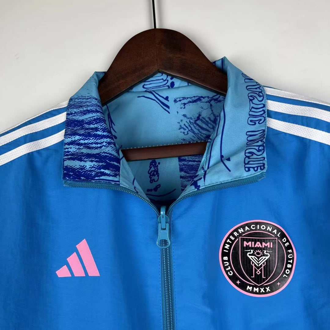 Inter Miami Reversible Windbreaker Jacket - Light Blue