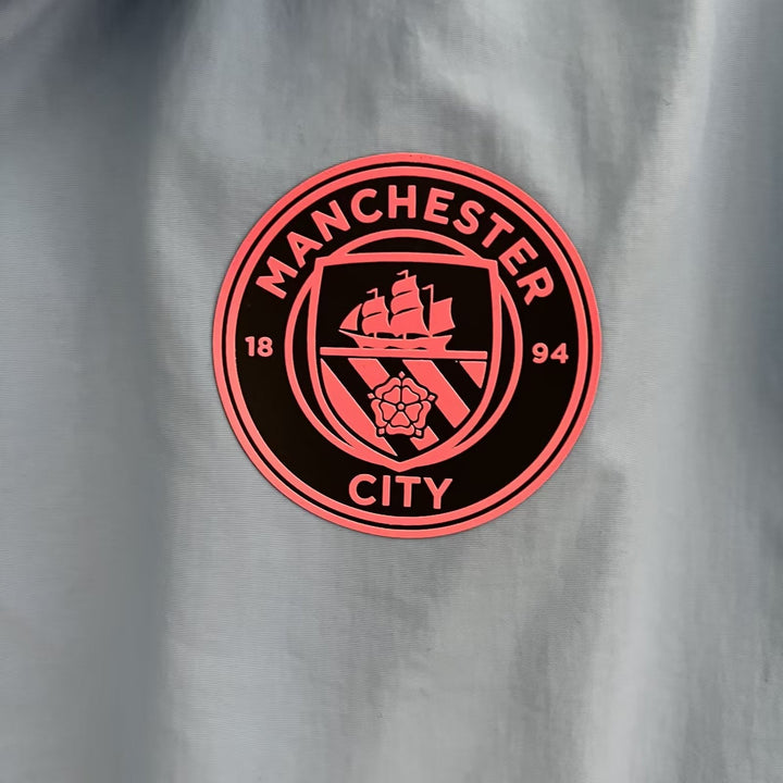 Manchester City Reversible Windbreaker Jacket - Red/Light Blue