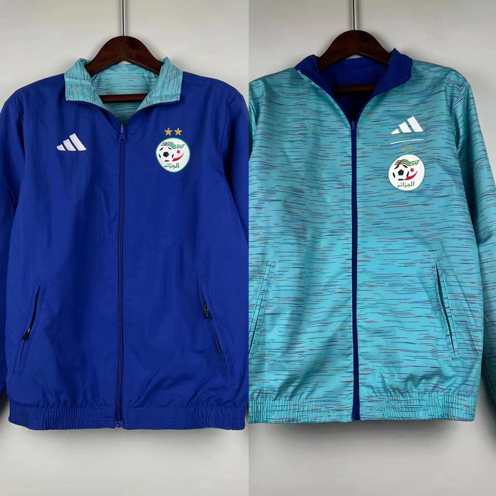 Algeria Reversible Windbreaker Jacket - Blue/Turquoise