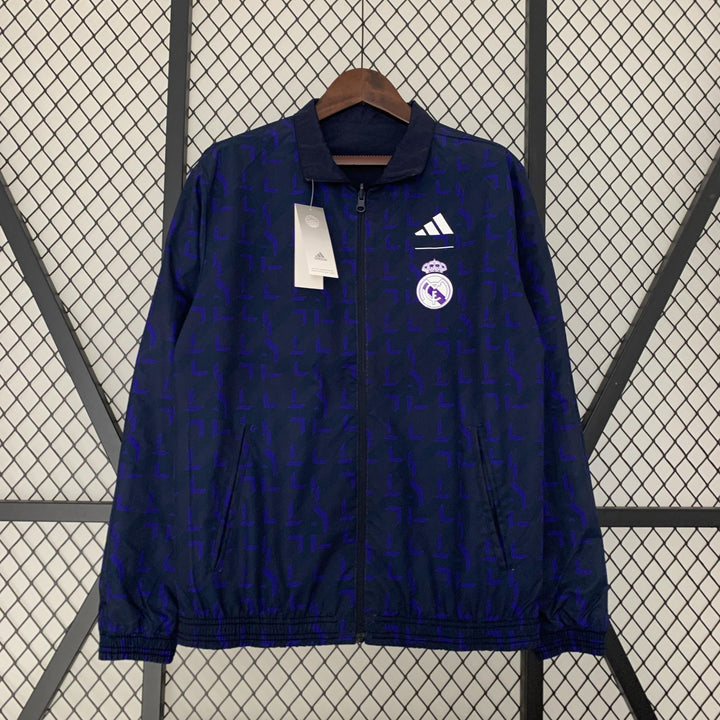 Real Madrid Reversible Windbreaker Jacket - Navy Blue II