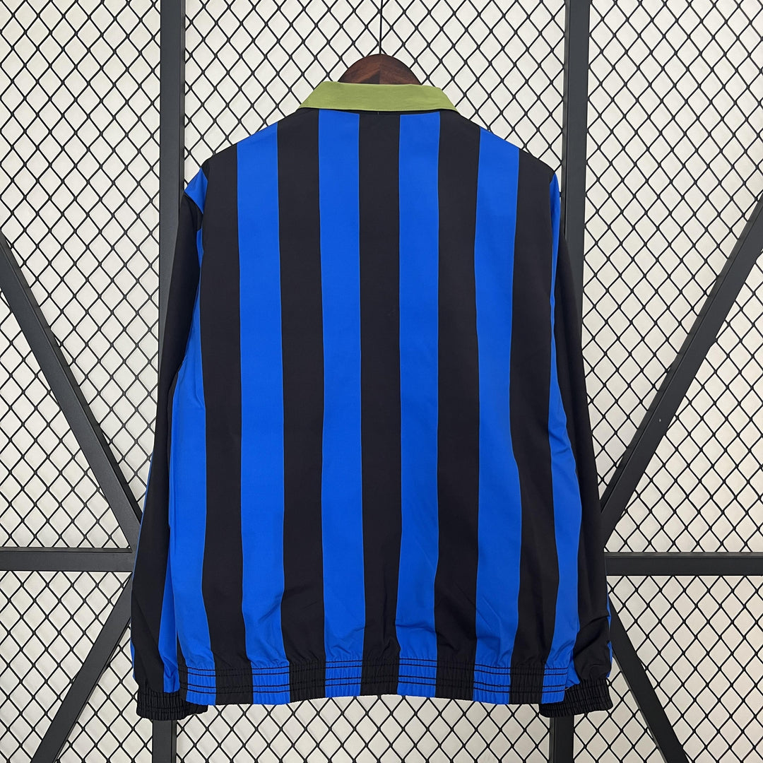 Turkey Reversible Windbreaker Jacket - Moss Green/Blue