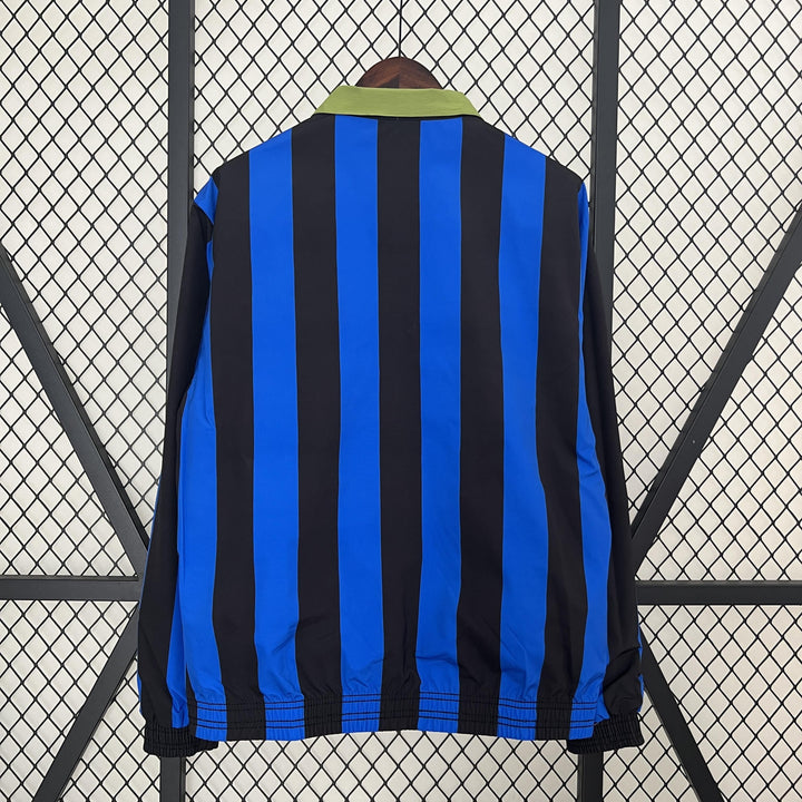 Turkey Reversible Windbreaker Jacket - Moss Green/Blue