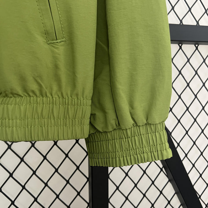 Turkey Reversible Windbreaker Jacket - Moss Green/Blue
