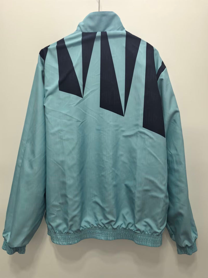 England Reversible Windbreaker Jacket - Turquoise/Light Blue