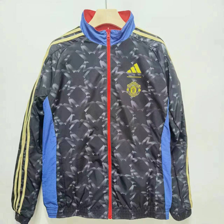 Manchester United 2024/25 Reversible Windbreaker Jacket - Red/Black