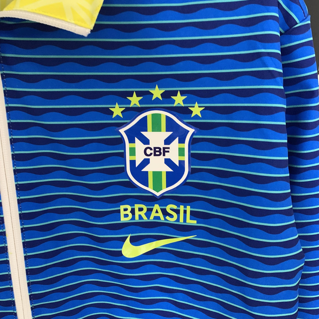 Brazil Reversible Windbreaker Jacket - Yellow/Blue