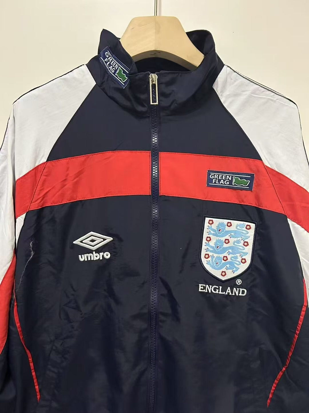 England Windbreaker Jacket - Navy Blue/White