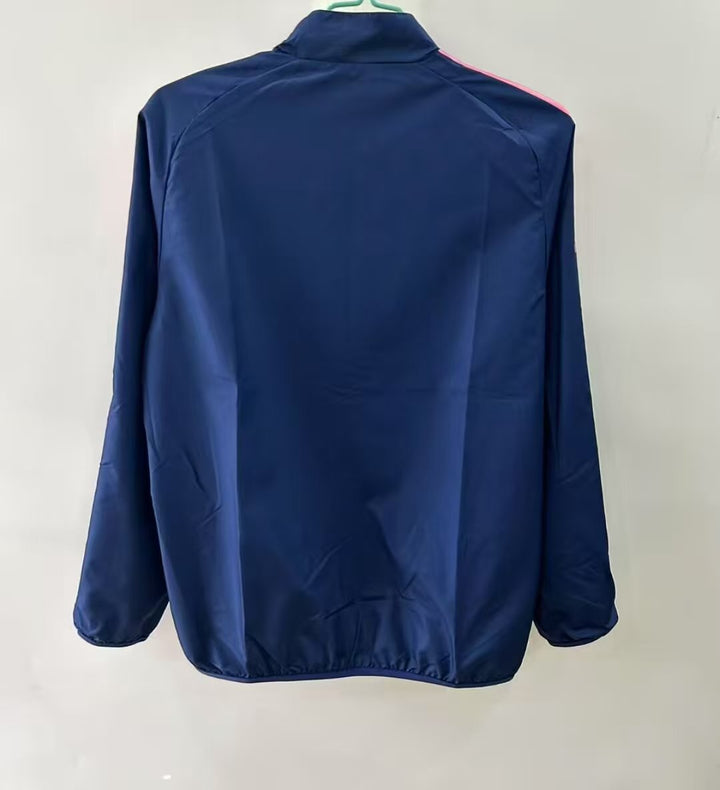 Barcelona Windbreaker Jacket - Navy Blue/Pink