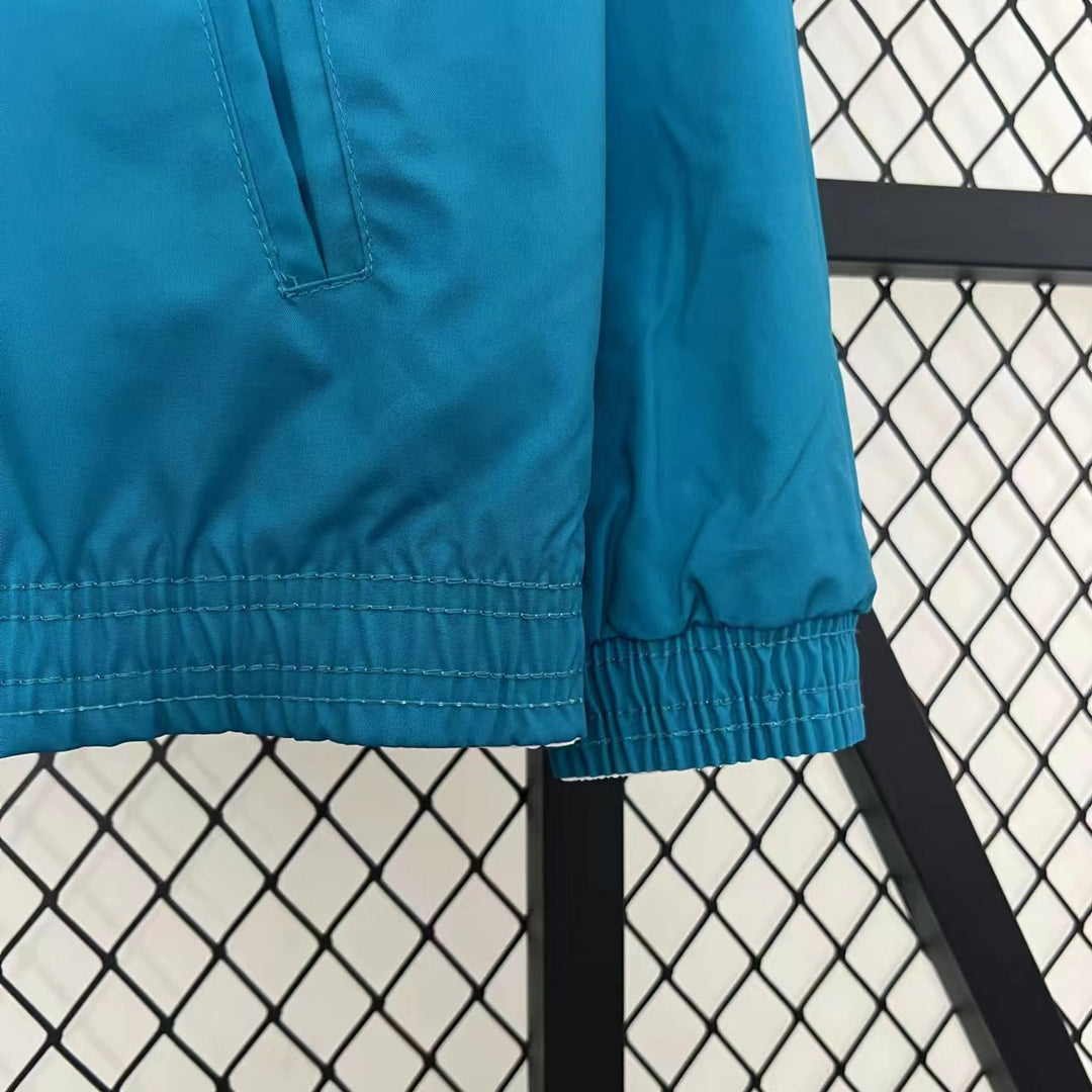 Real Madrid Reversible Windbreaker Jacket - White/Turquoise